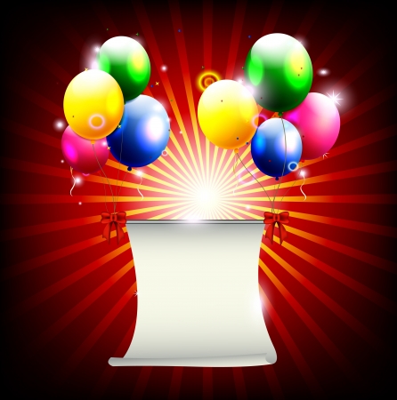birthday background with balloon and place for textのイラスト素材
