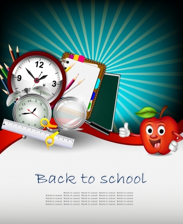 Modern Back to school backgroundのイラスト素材