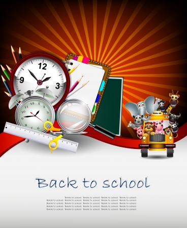 Modern Back to school backgroundのイラスト素材
