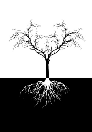 tree silhouette for you designのイラスト素材