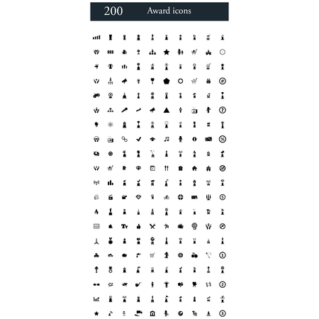 set of 200 award iconsのイラスト素材