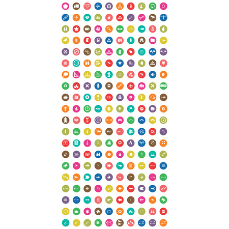 set of mobile icon colorfulのイラスト素材