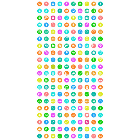 colorful mobile icons with circleのイラスト素材