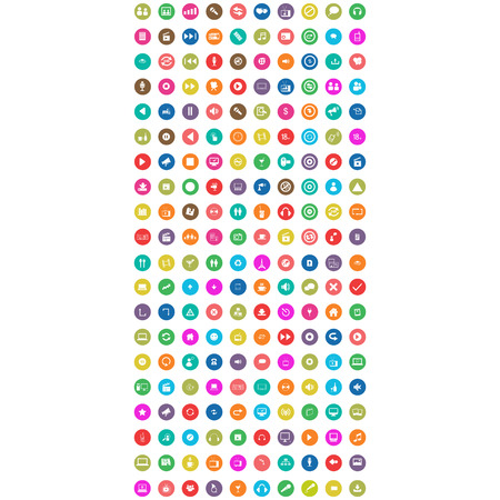 mobile icon with circle setのイラスト素材