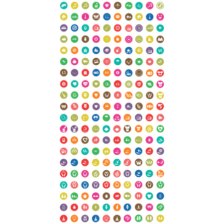 set of mobile icon with circleのイラスト素材