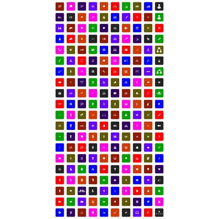 collection of colorful mobile iconのイラスト素材