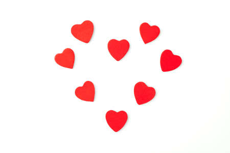 Heart from many little red heartsの写真素材