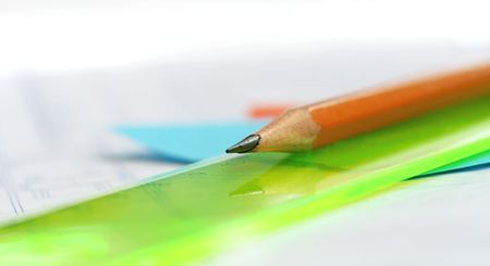 Pencil Lead pencil Time-table Block-letter Draftの写真素材