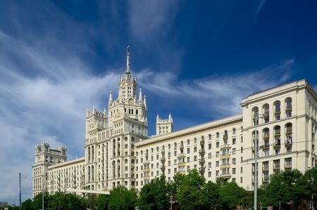 Moscow. High-altitude building of Stalin times on Kotelnicheskaya quayの写真素材