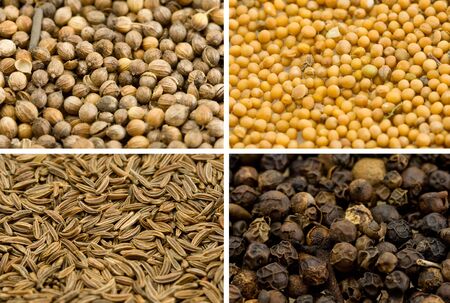 Various spices, background