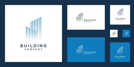 building inspirational  designs with line designsのイラスト素材