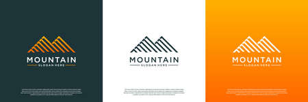 Abstract mountain logo designのイラスト素材