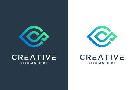 Creative letter C logo design inspirationのイラスト素材