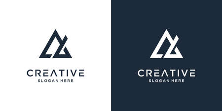 Abstract letter A logo design inspirationのイラスト素材