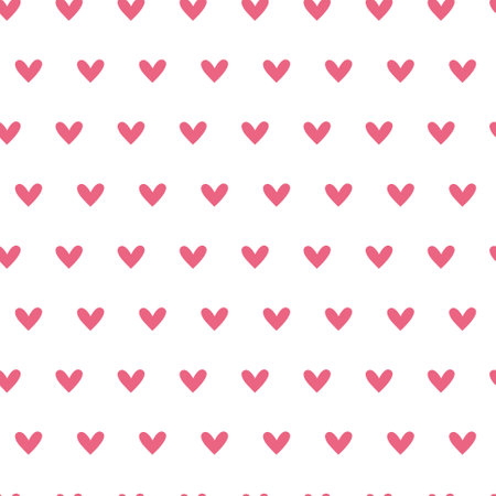 Valentine day abstract cartoon seamless pattern, cute simple hearts valentine endless digital paper...