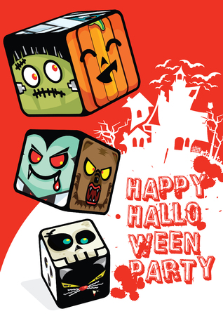 Happy-Halloween-Posterのイラスト素材