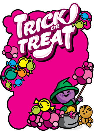 Halloween-Trick or Treat Witchのイラスト素材