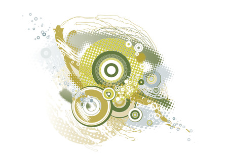 Vector background with many shapesのイラスト素材