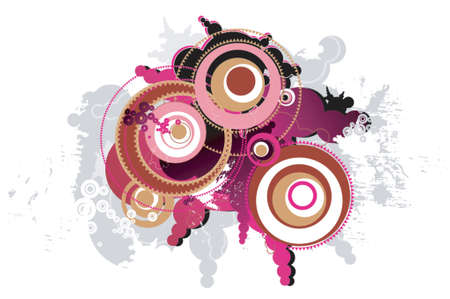 Vector background with many shapesのイラスト素材