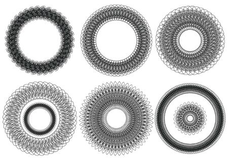 black, border, certificate, certificatory, charter, circle, clipart, decoration, decorative, design, detail, element, frame, illustration, ornament, vector, vignetteのイラスト素材