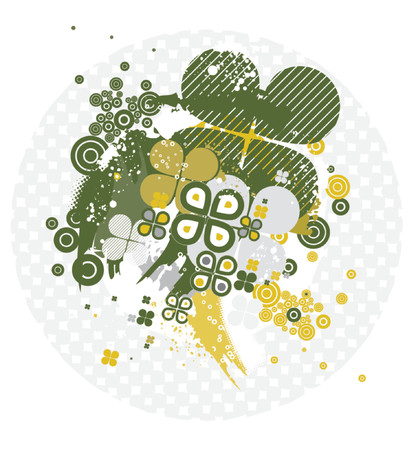 illustration, stylization, composition, background, beautiful, wallpaper, abstract, geometry, cartoon, pattern, picture, clipart, drawing, element, graphic, detail, grunge, design, modern, circle, vector, color, retro, lines, brush, shape, paint, curve, white, green, grey, many, form, artのイラスト素材
