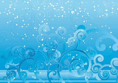 christmas background with snowflakes, vectorのイラスト素材