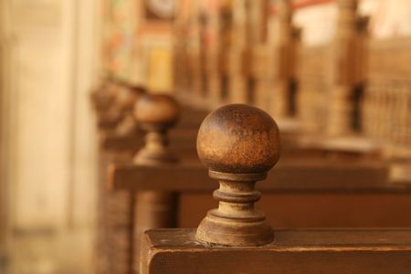macro of wood chairの写真素材