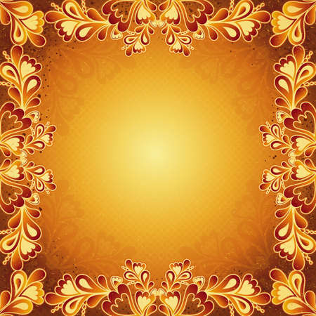 golden antique background, vector illustrationのイラスト素材