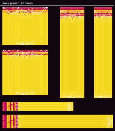 yellow modern  banners, vector のイラスト素材
