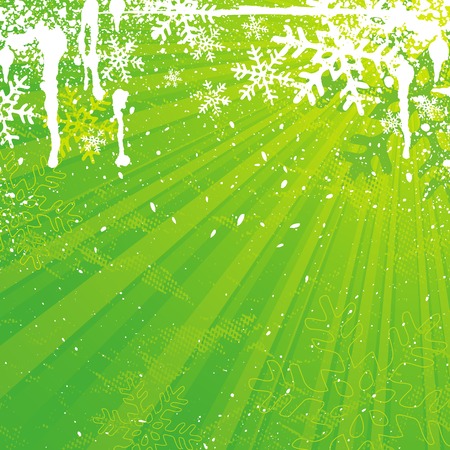 green christmas background, vector illustrationのイラスト素材