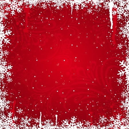 red christmas background, vector illustrationのイラスト素材