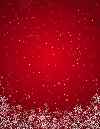 red christmas background, vector illustrationのイラスト素材