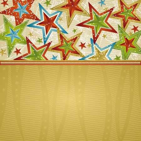 christmas background with stars, vector illustrationのイラスト素材