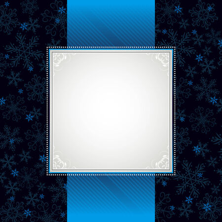 blue christmas background, vector illustrationのイラスト素材