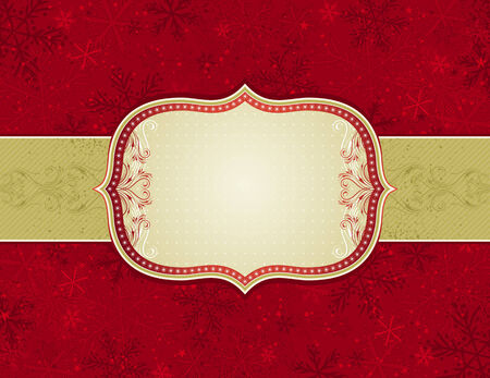 red christmas background with christmas elements,  vector illustrationのイラスト素材