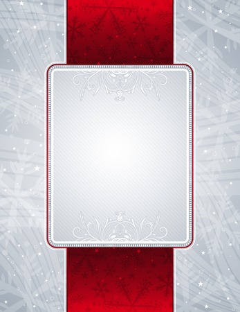 silver christmas background, vector illustrationのイラスト素材