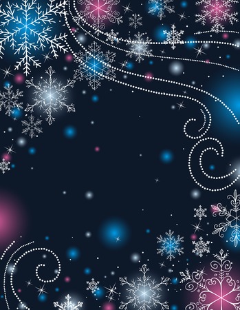 blue christmas background, vector illustrationのイラスト素材