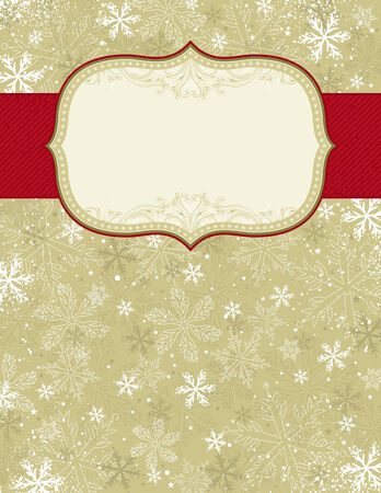 beige christmas background with christmas elements, illustrationのイラスト素材