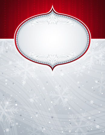 silver christmas background with snowflakes,  vector illustrationのイラスト素材