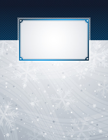 silver christmas background with snowflakes,  vector illustrationのイラスト素材