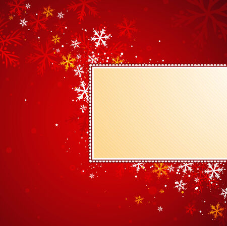 red christmas background with snowflakesのイラスト素材