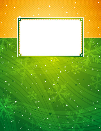 green christmas background with snowflakesのイラスト素材