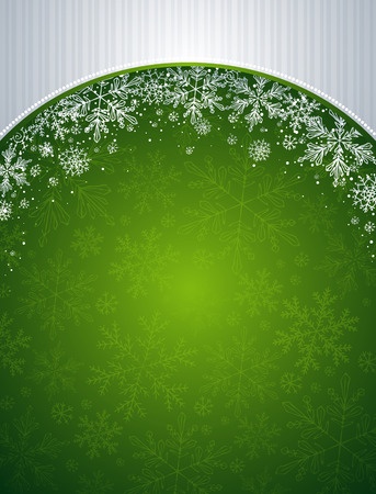 green christmas background with snowflakesのイラスト素材