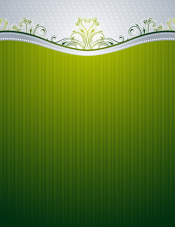 green background with decorative ornamentsのイラスト素材