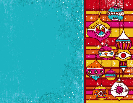 color background with christmas balls,  illustrationのイラスト素材