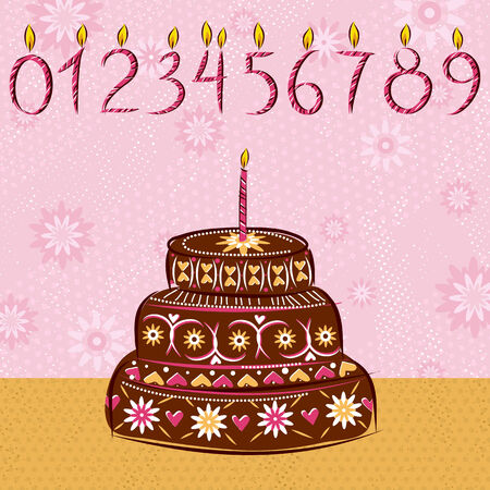  holiday cake for valentine's day and birthday, vectorのイラスト素材