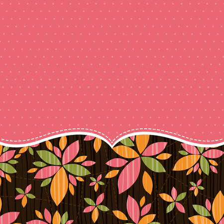 pink background with  color flowers,  illustrationのイラスト素材