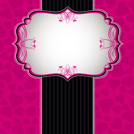 pink  valentine background with many hearts,  illustrationのイラスト素材
