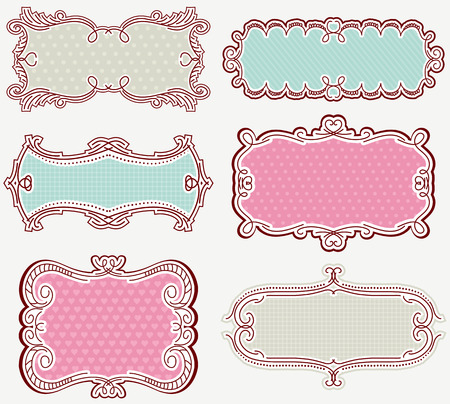 decorative  labels suitable for design のイラスト素材