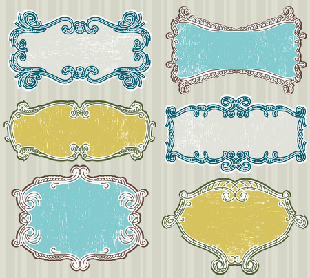 decorative  labels suitable for design のイラスト素材